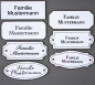 Preview: Klingel-/ Briefkastenschild weiß/Schwarz