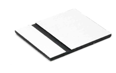 Preview: Klingel-/ Briefkastenschild weiß/Schwarz