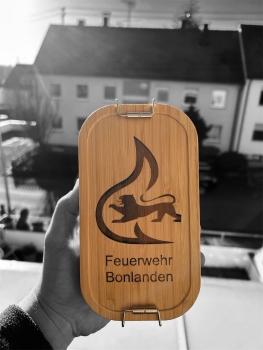Preview: Vesperdose aus Edelstahl mit Holzdeckel