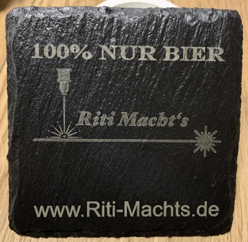 Preview: Untersetzer aus Schieferstein 10cm x 10cm